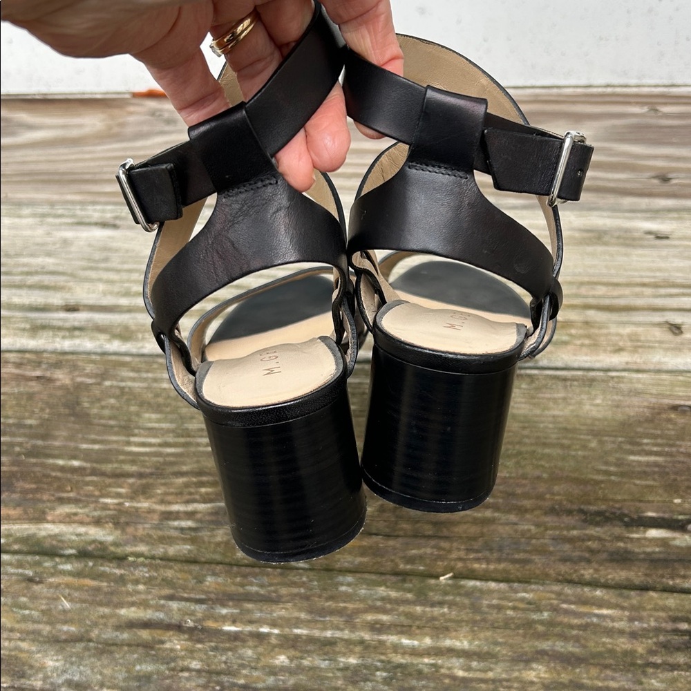 M. Gemi Atturno Black Block Heel Sandal 38/7.5 - Picture 7 of 13